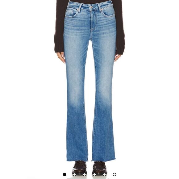 PAIGE High Rise Laurel Canyon Flare Jeans size 27 - Picture 1 of 8